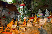 Inle Lake Myanmar. Pindaya, the famous Shwe Oo Min pagoda, a natural cave filled with thousands of gilded Buddha statues. 